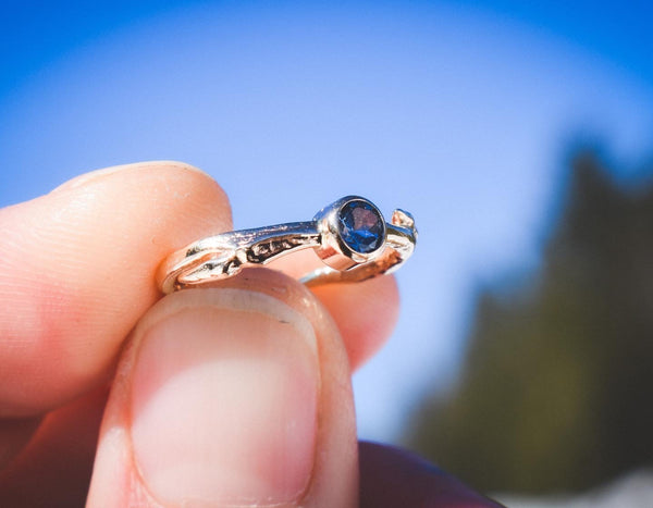 Aspen Twig Ring - Montana Sapphire